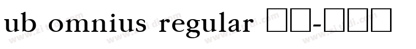 ub omnius regular 字体字体转换
